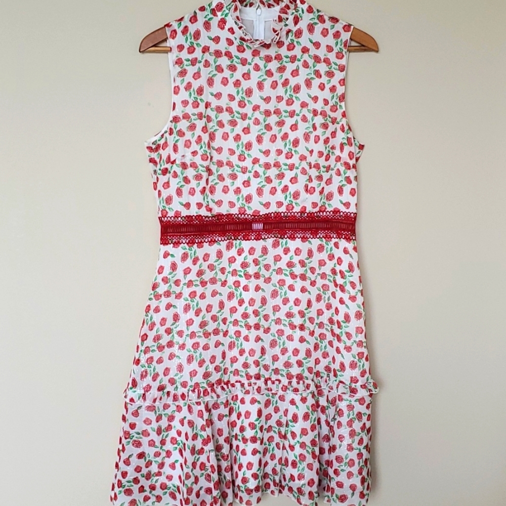 Donna Morgan Rose Ruffle Dress